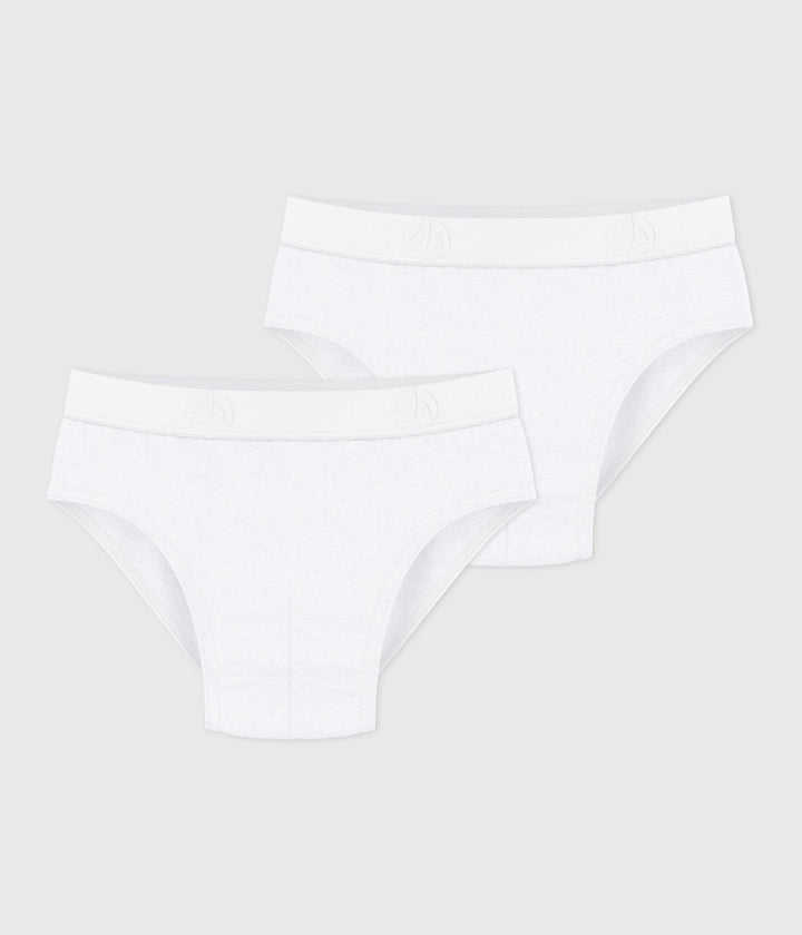 Set di 2 slip in cotone tinta unita bambino