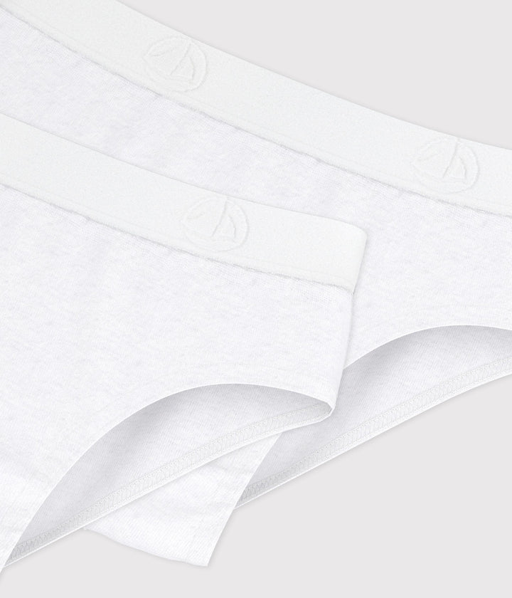 Set di 2 slip in cotone tinta unita bambino