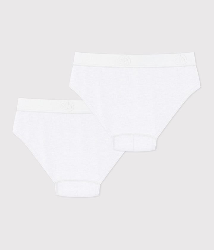 Set di 2 slip in cotone tinta unita bambino