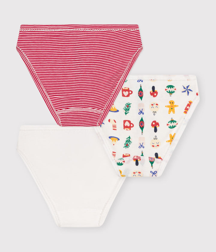 Set di 3 slip di Natale in cotone
