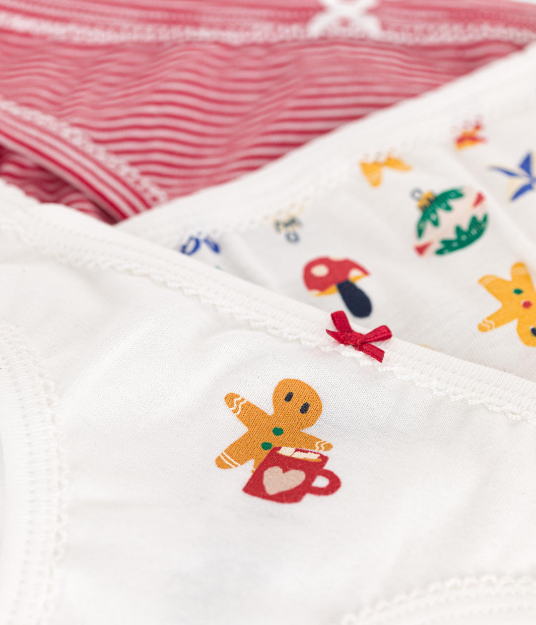 Set di 3 slip di Natale in cotone