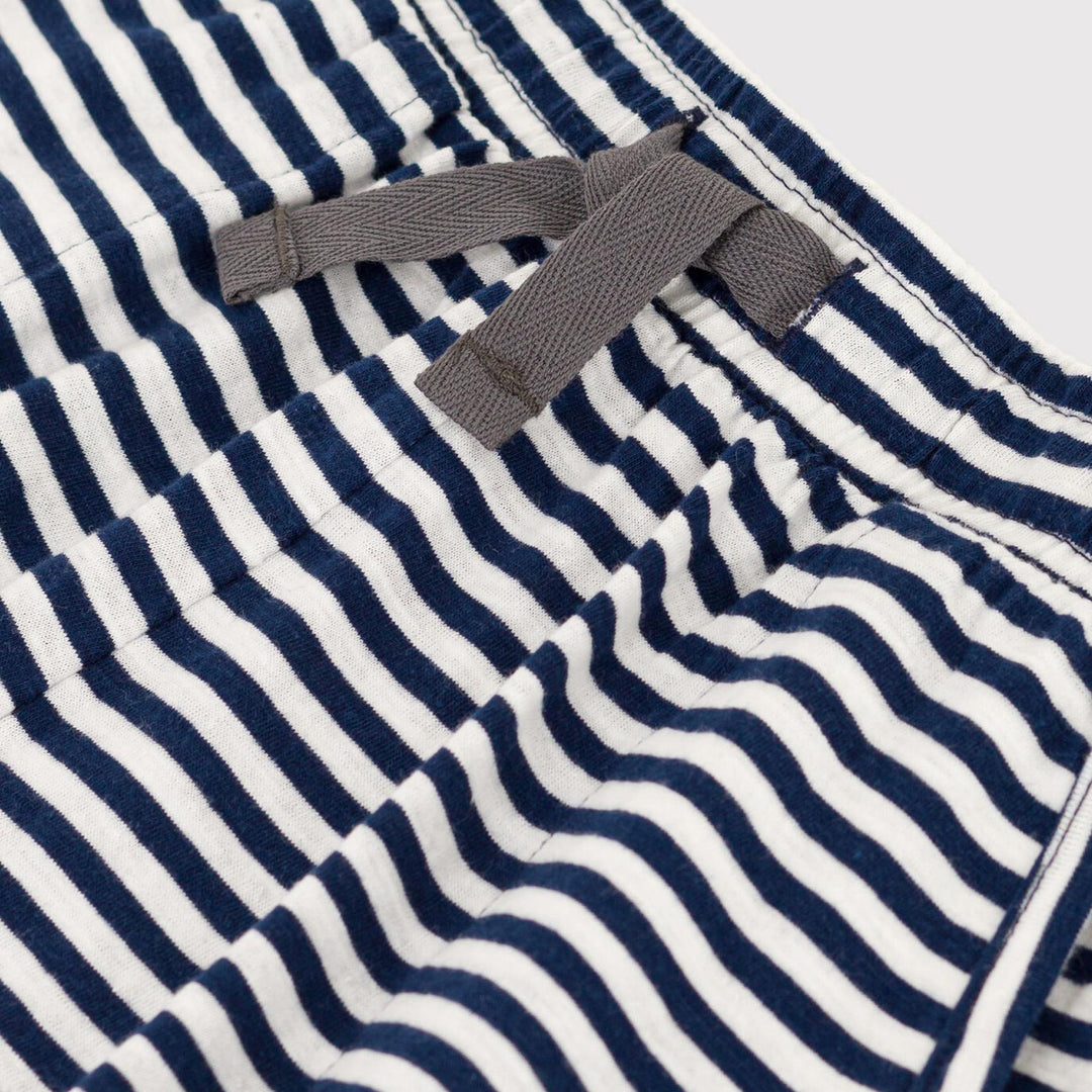 Shorts a righe in jersey fiammato bambina
