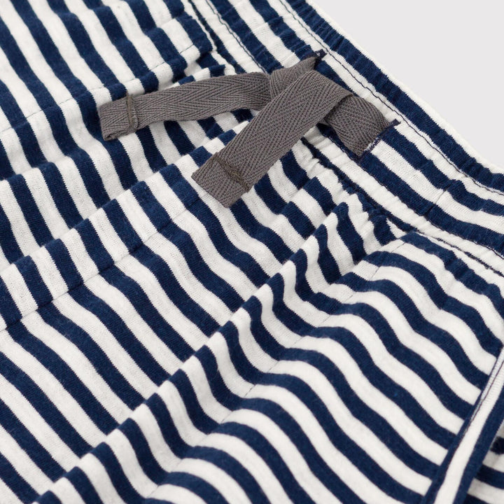 Shorts a righe in jersey fiammato bambina