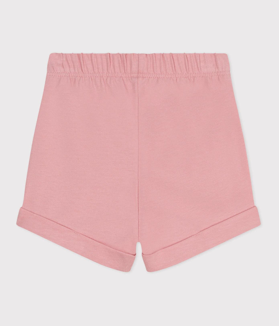 Shorts in cotone tinta unita rosa neonato