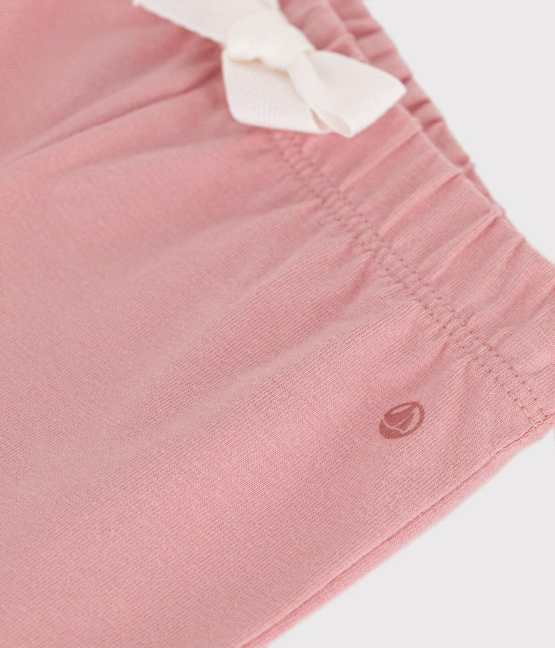 Shorts in cotone tinta unita rosa neonato