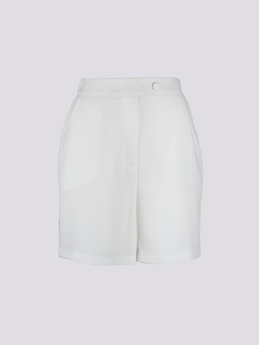 Shorts midi bianchi a vita alta