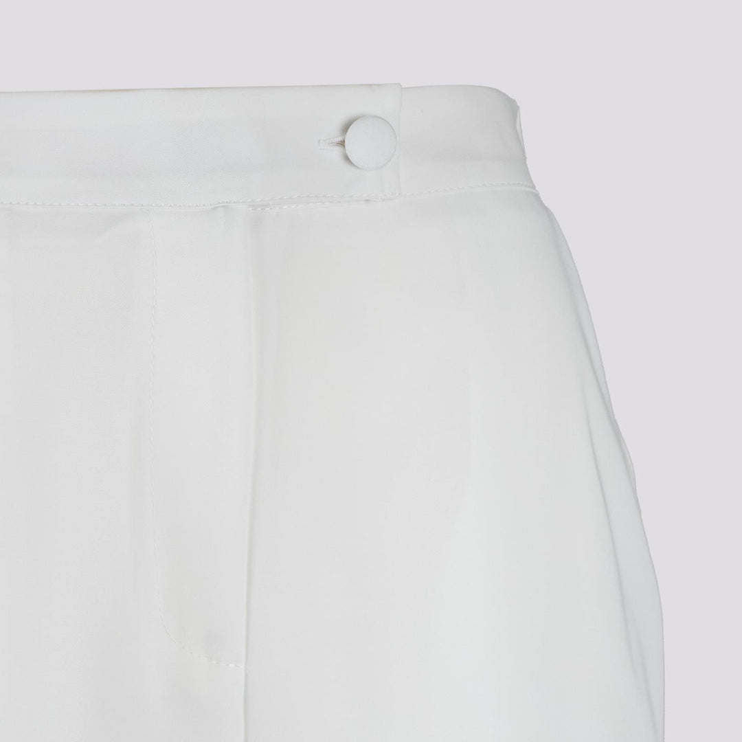 Shorts midi bianchi a vita alta