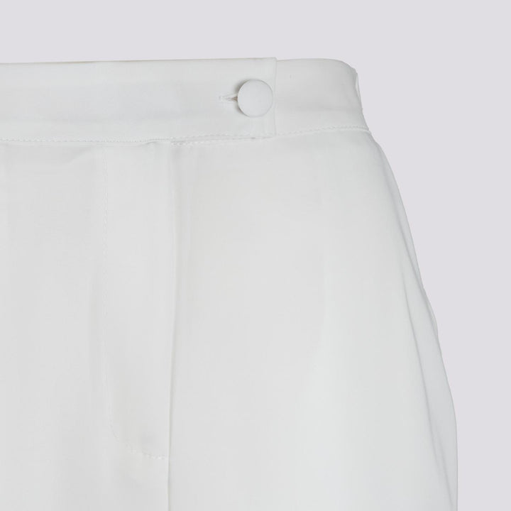 Shorts midi bianchi a vita alta