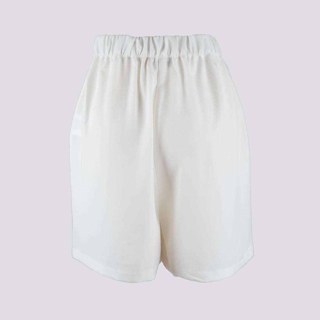 Shorts midi bianchi a vita alta