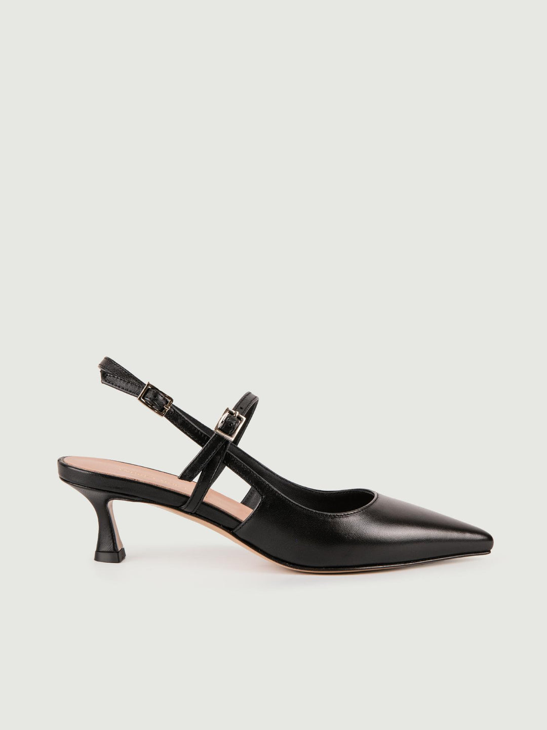 Slingback con listino nera