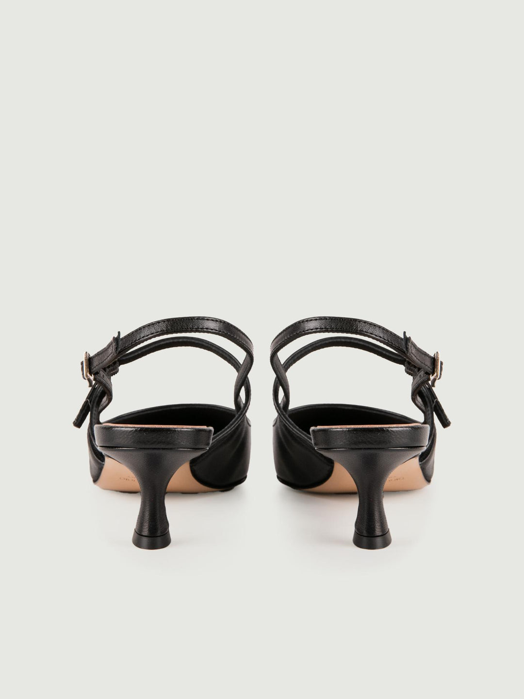 Slingback con listino nera