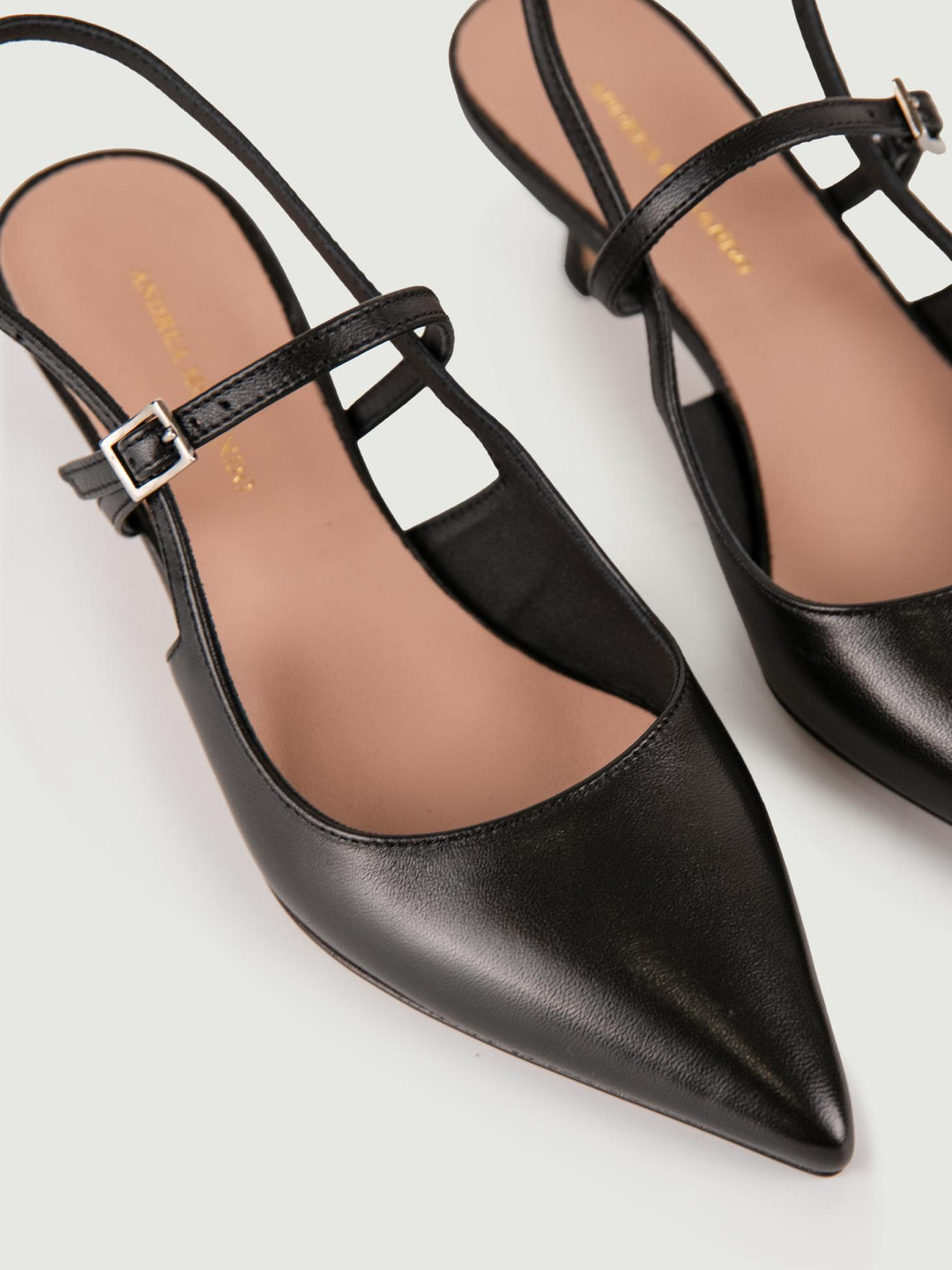 Slingback con listino nera