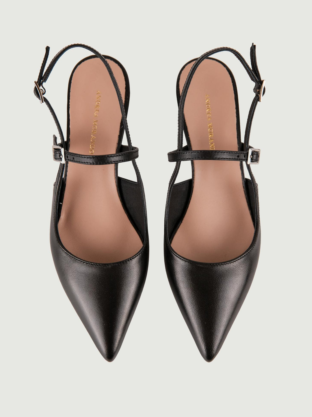 Slingback con listino nera