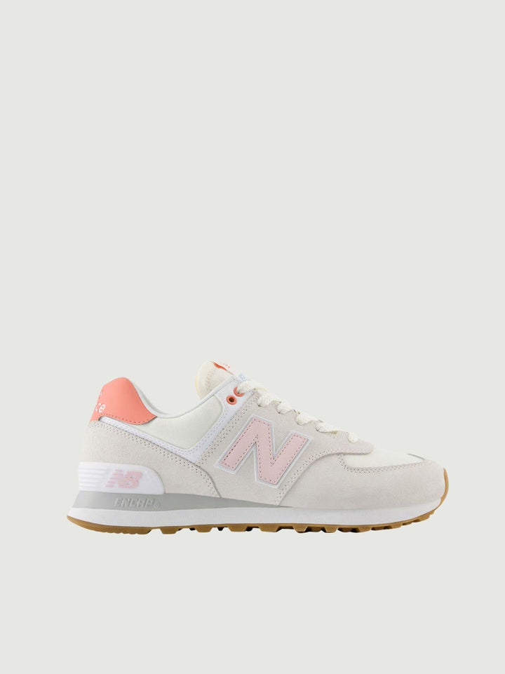 Sneaker 574 con inserti color pesca
