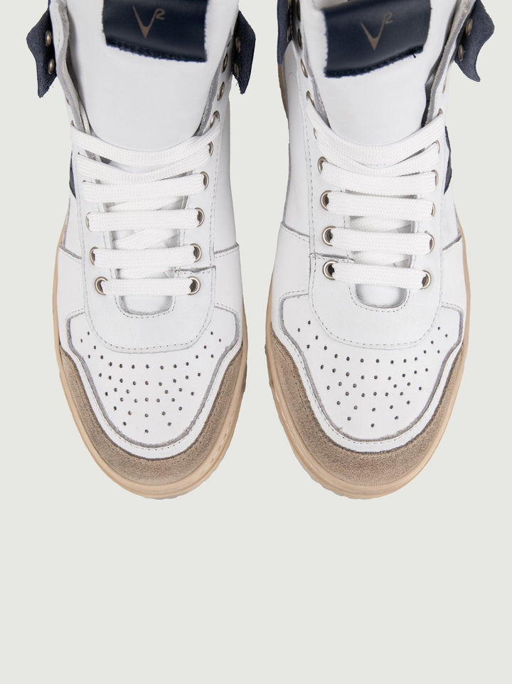 Sneaker College High Bianco Blu