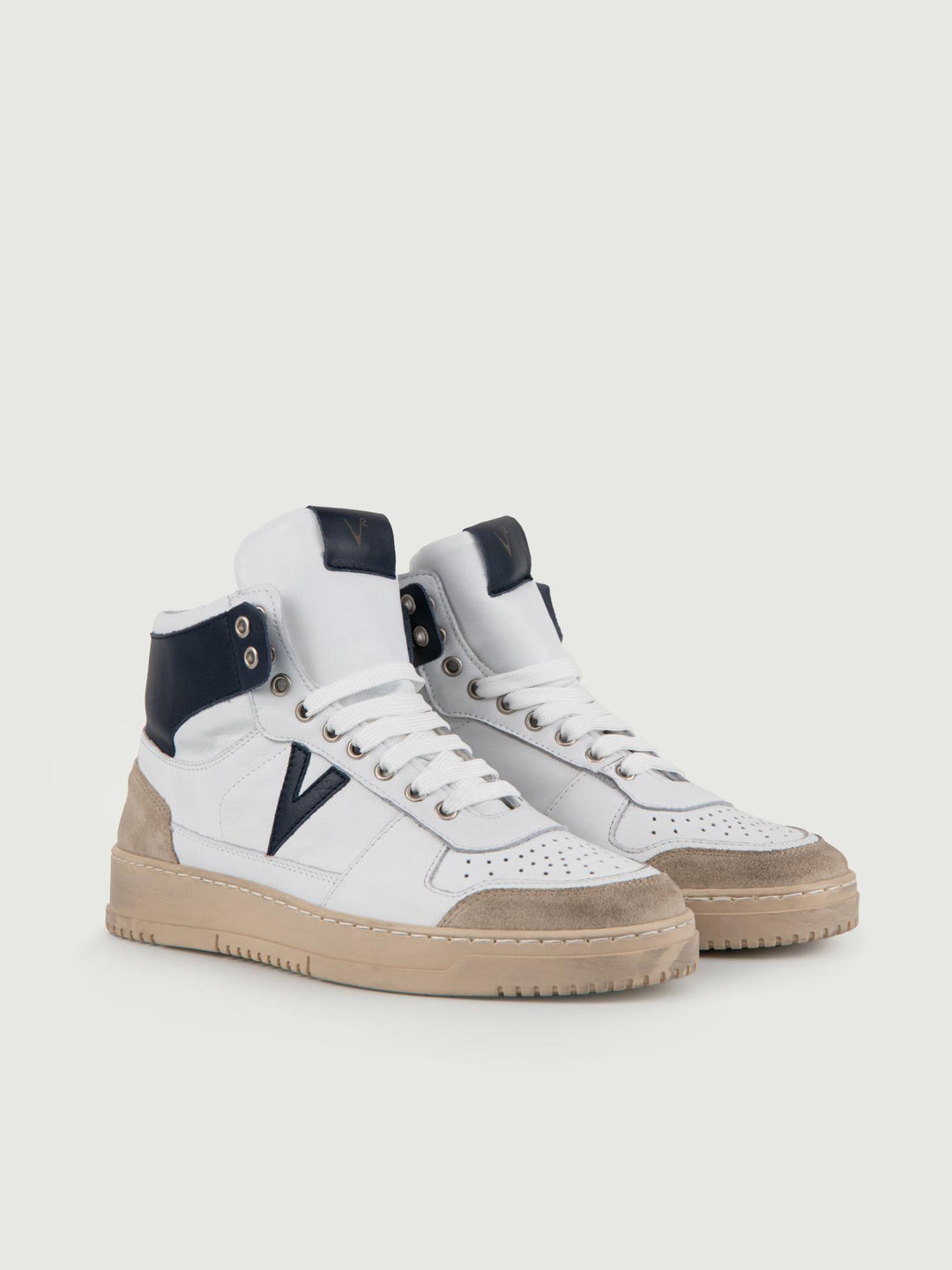 Sneaker College High Bianco Blu
