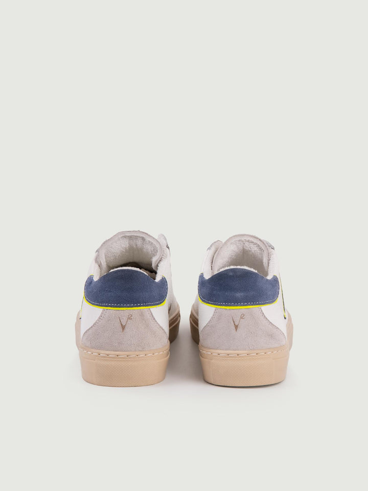 Sneaker Olympic V jeans e giallo fluo