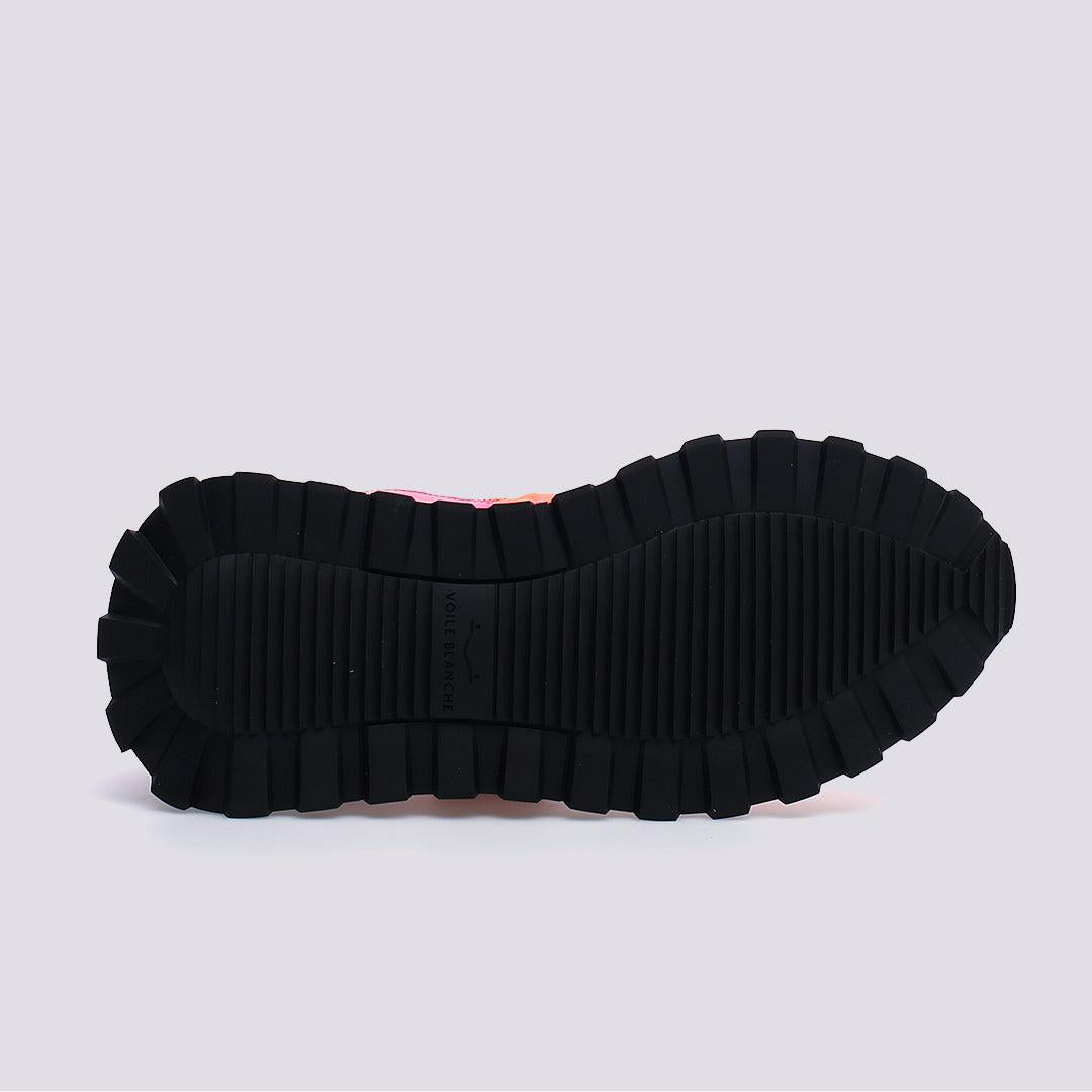 Sneaker Qwark in tessuto tecnico e suede metallizzata