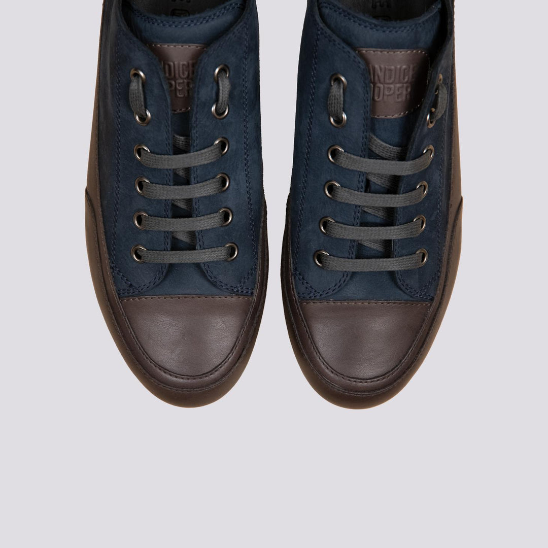 Sneaker ROCK in camoscio blu