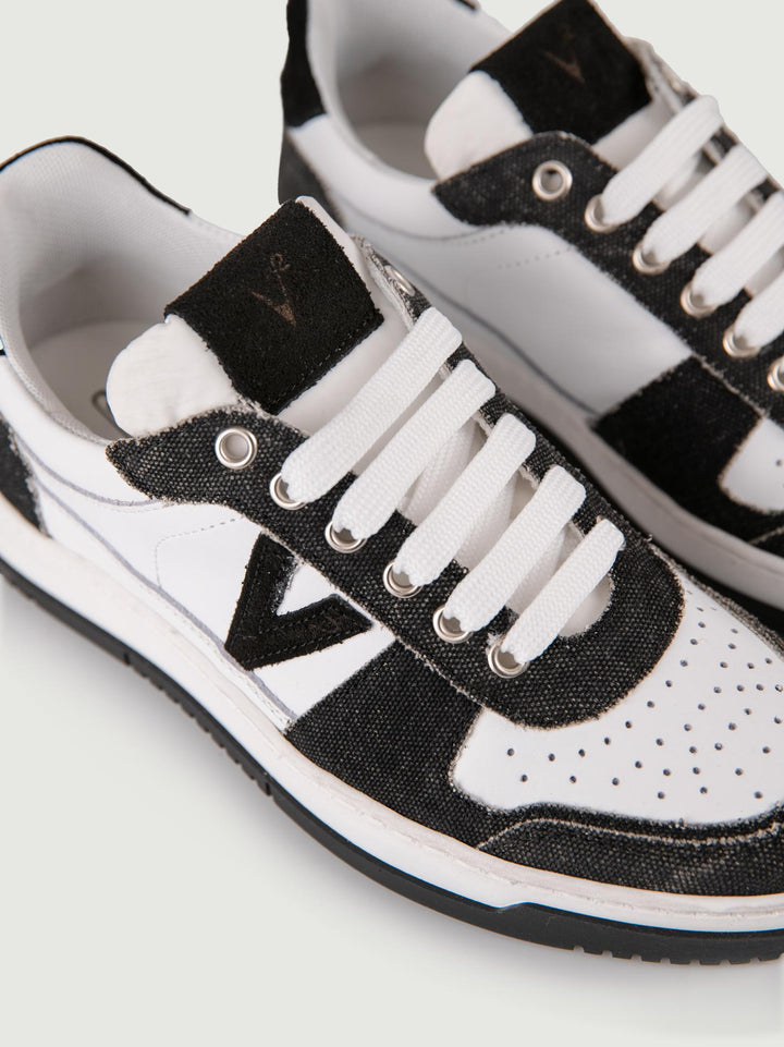 Sneakers COLLEGE VINTAGE nere e bianche