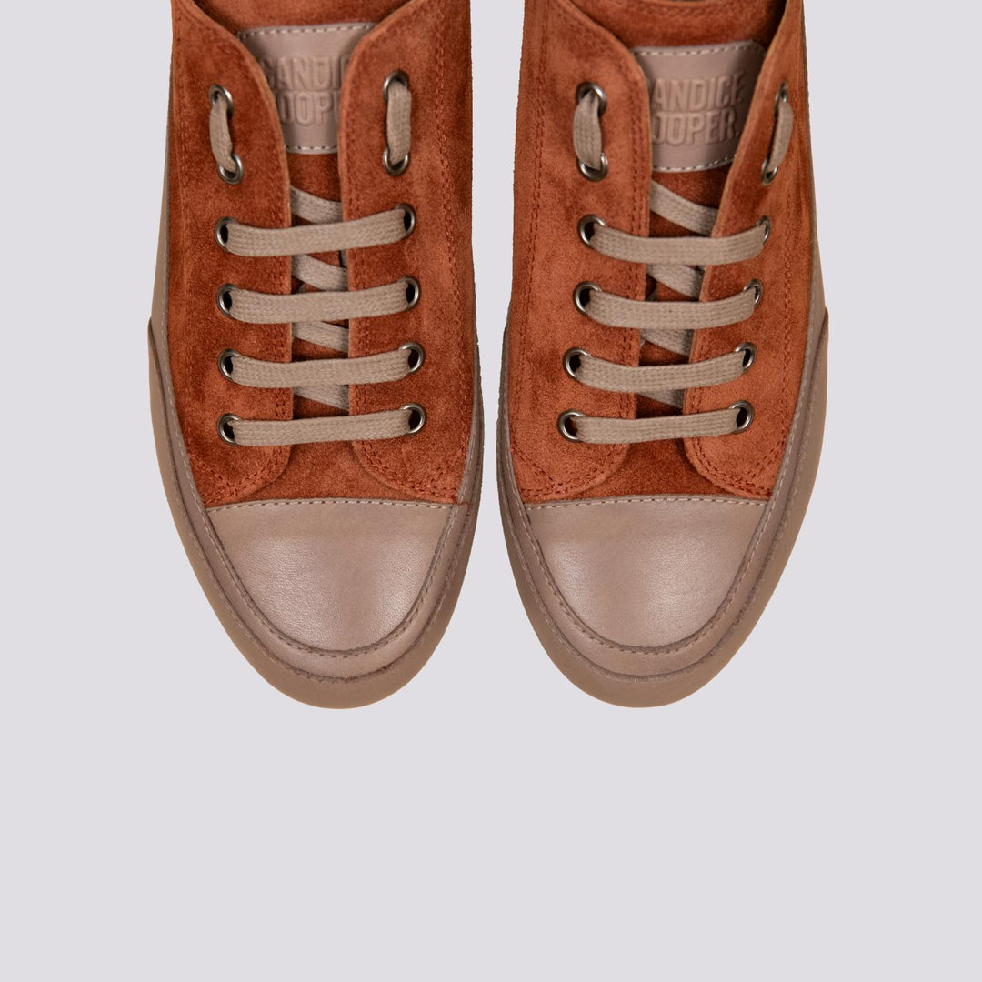 Sneakers Rock in camoscio cognac