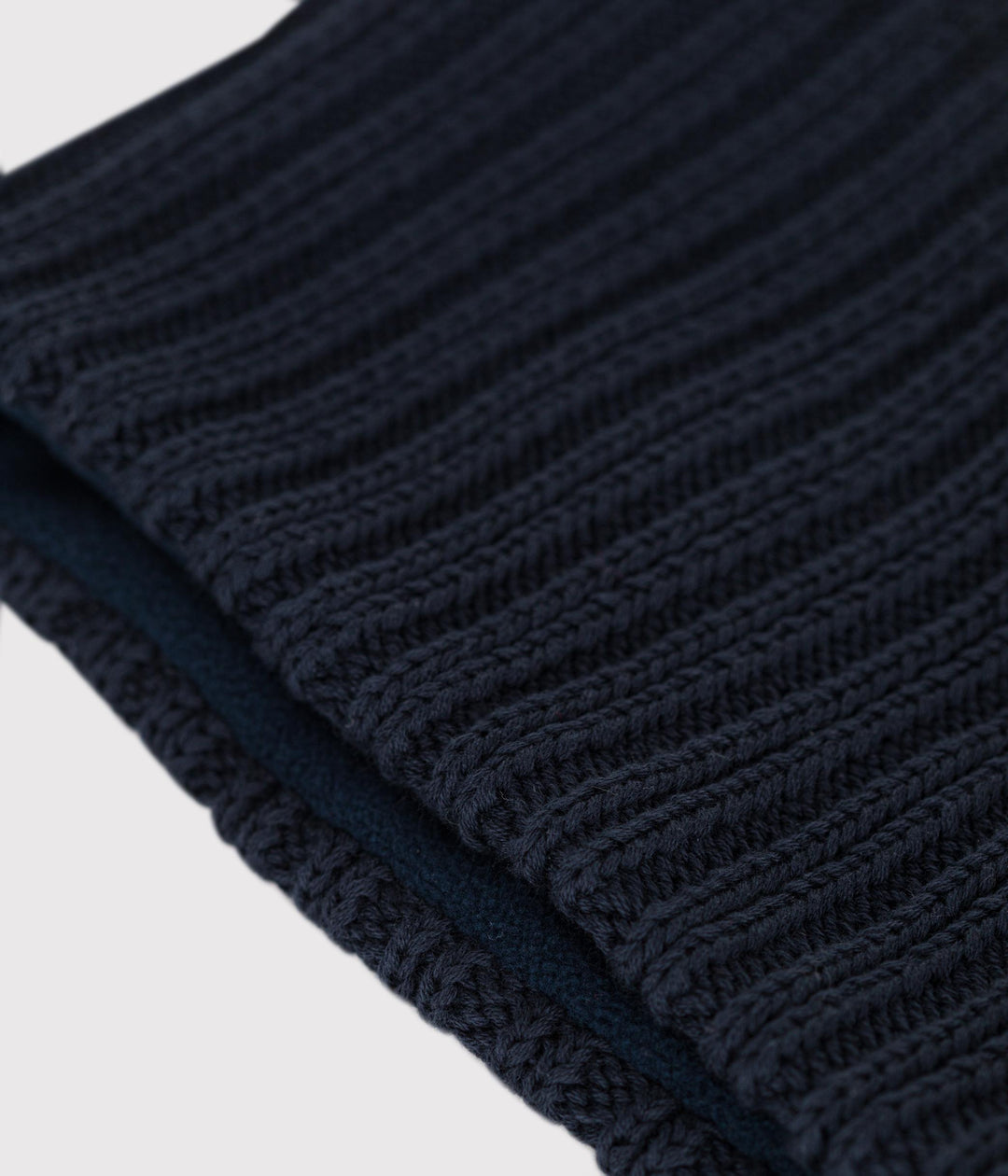 Snood nero in maglia foderata in pile bambino
