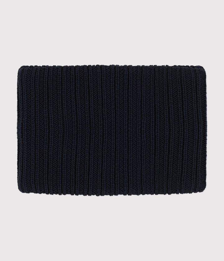 Snood nero in maglia foderata in pile bambino