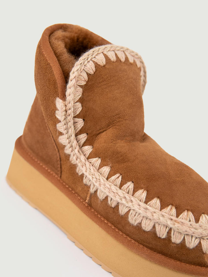 Stivaletto Mou Mini eskimo platform boot Cognac