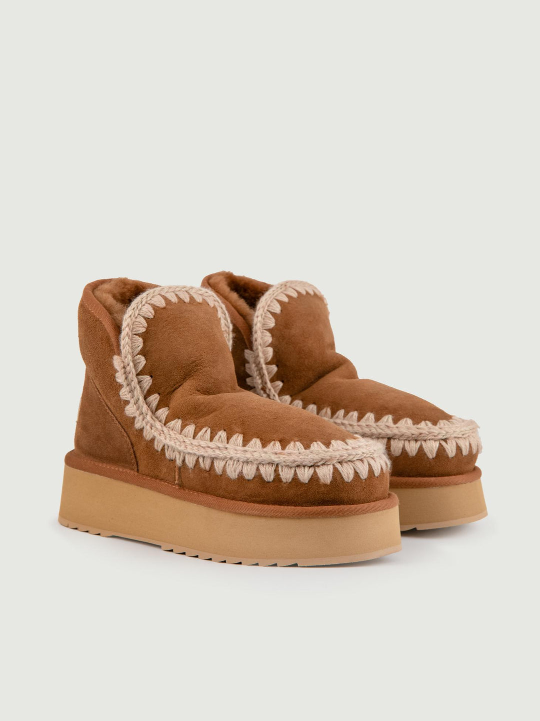 Stivaletto Mou Mini eskimo platform boot Cognac