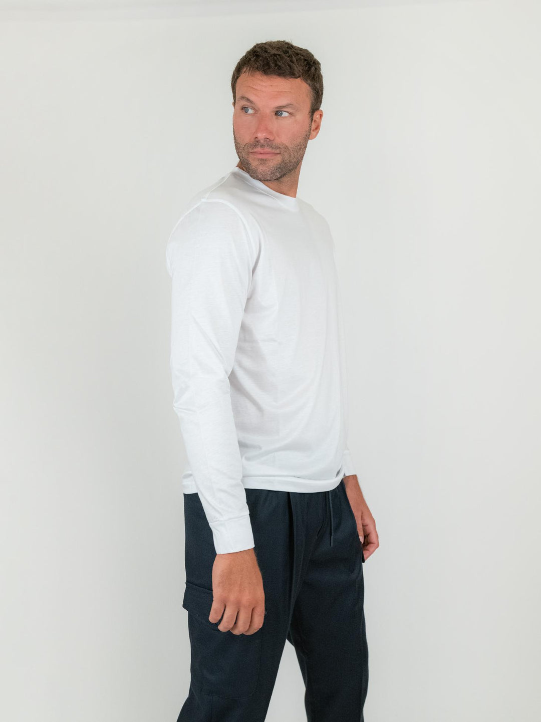 T-SHIRT A MANICA LUNGA BIANCA