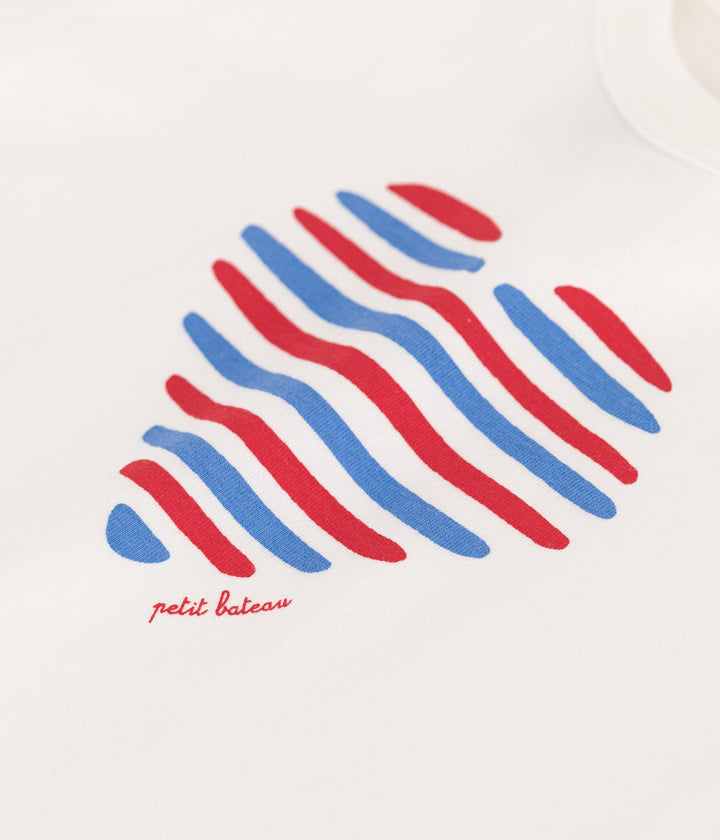 T-SHIRT A MANICHE CORTE TINTA UNITA CON STAMPA