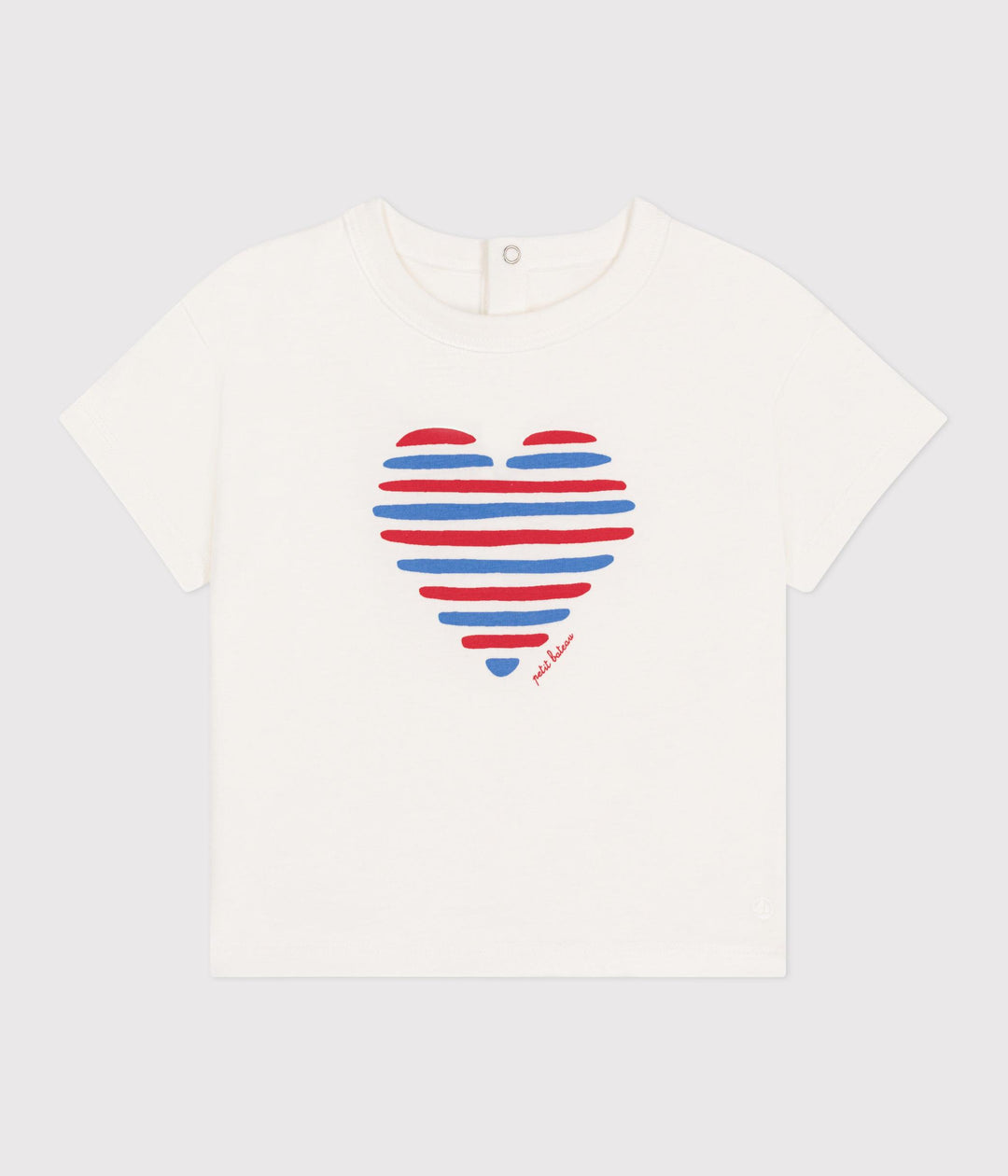 T-SHIRT A MANICHE CORTE TINTA UNITA CON STAMPA