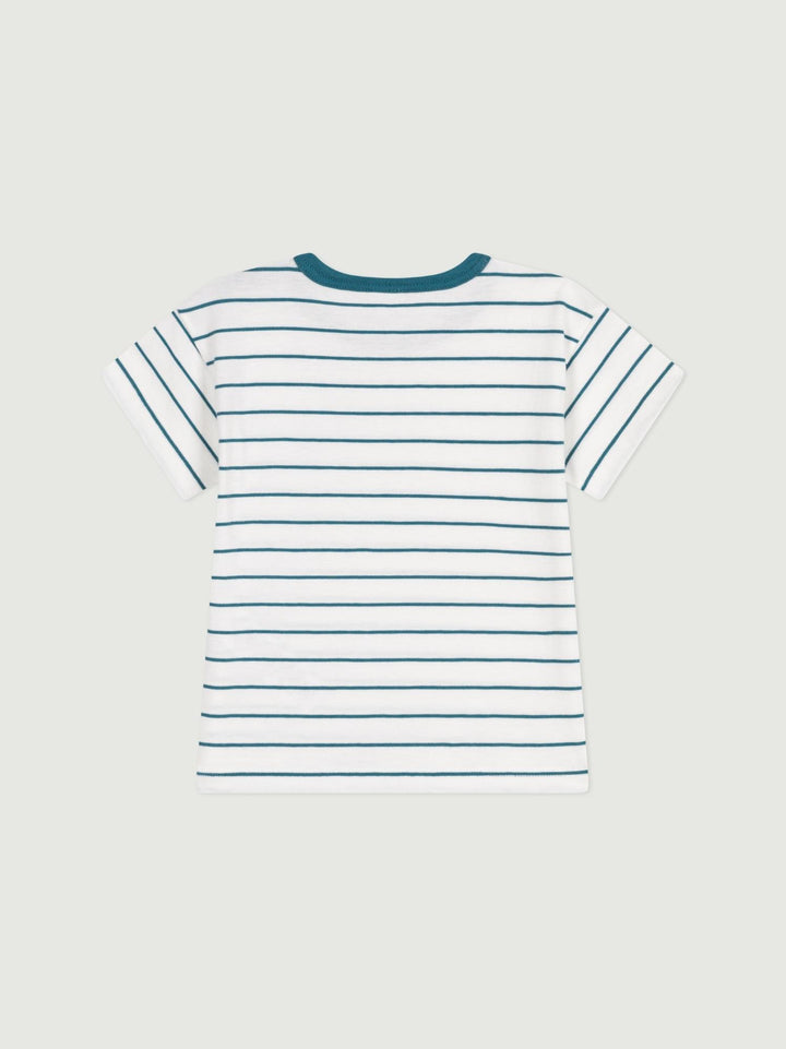 T-SHIRT A MANICHE CORTE in COTONE a righe BEBè