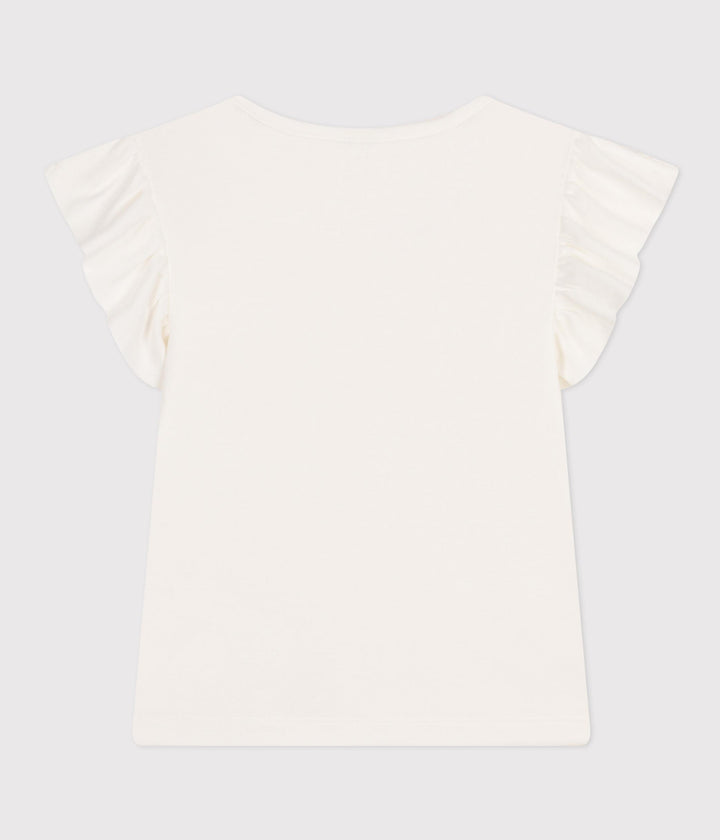 T-SHIRT BAMBINA IN COTONE BIANCA