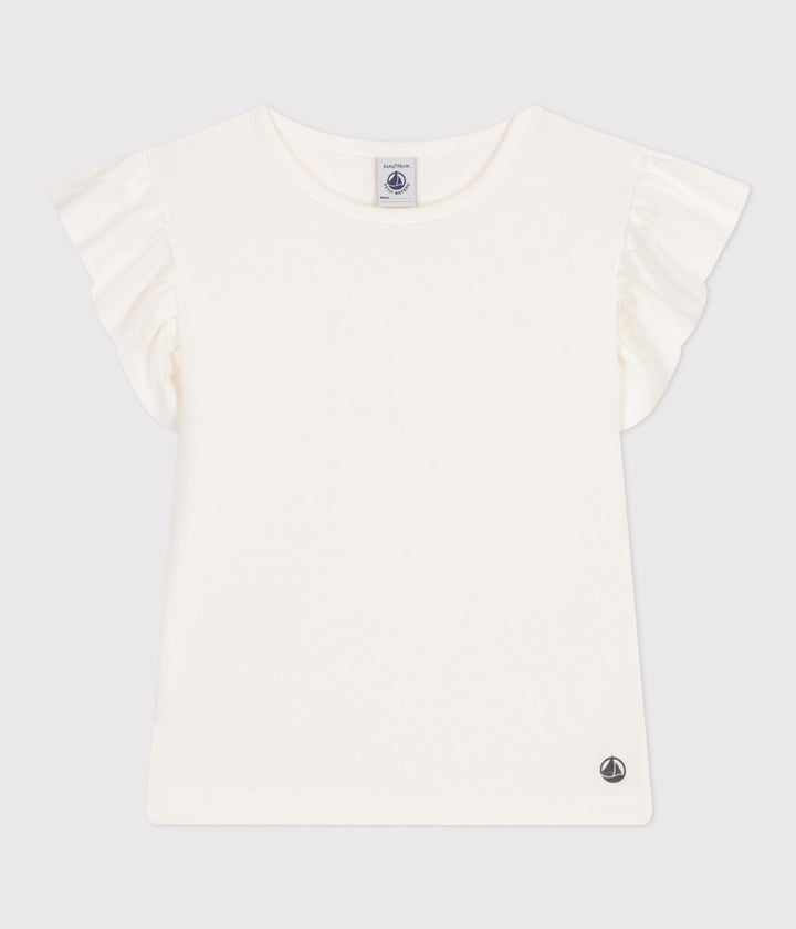 T-SHIRT BAMBINA IN COTONE BIANCA