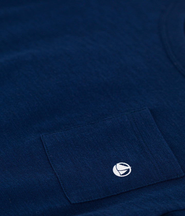T-SHIRT BLU BAMBINO IN JERSEY FIAMMATO