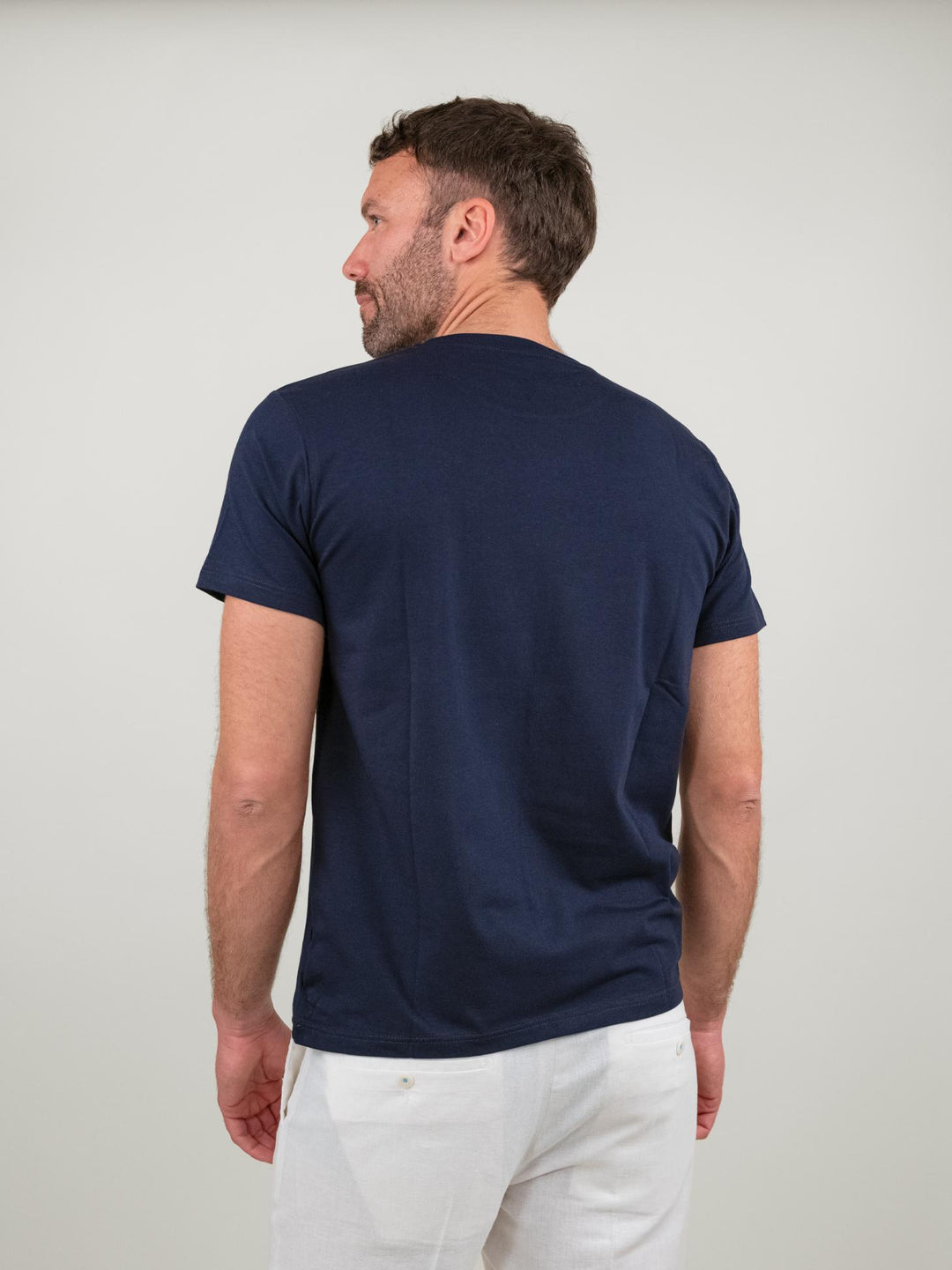 T-SHIRT GIROCOLLO A MANICA CORTA BLU