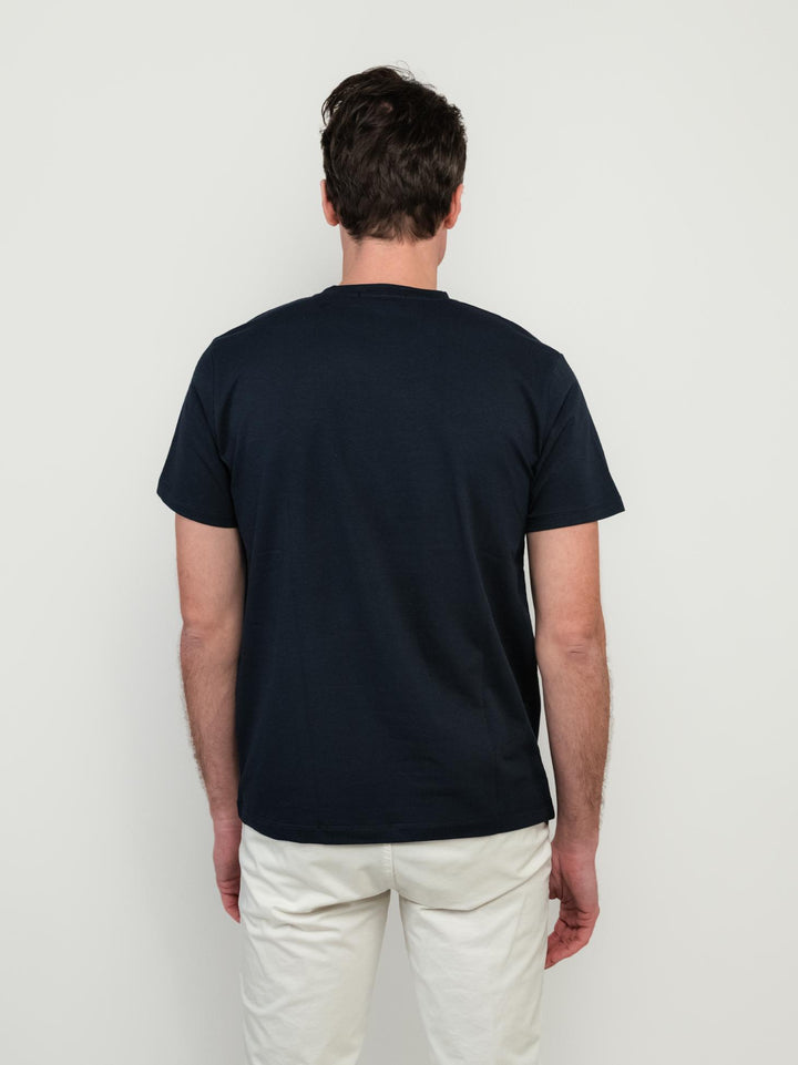 T-SHIRT GIROCOLLO BLU