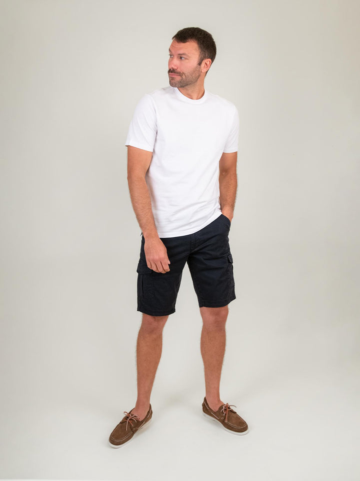 T-SHIRT GIROCOLLO IN COTONE PIQUET BIANCA