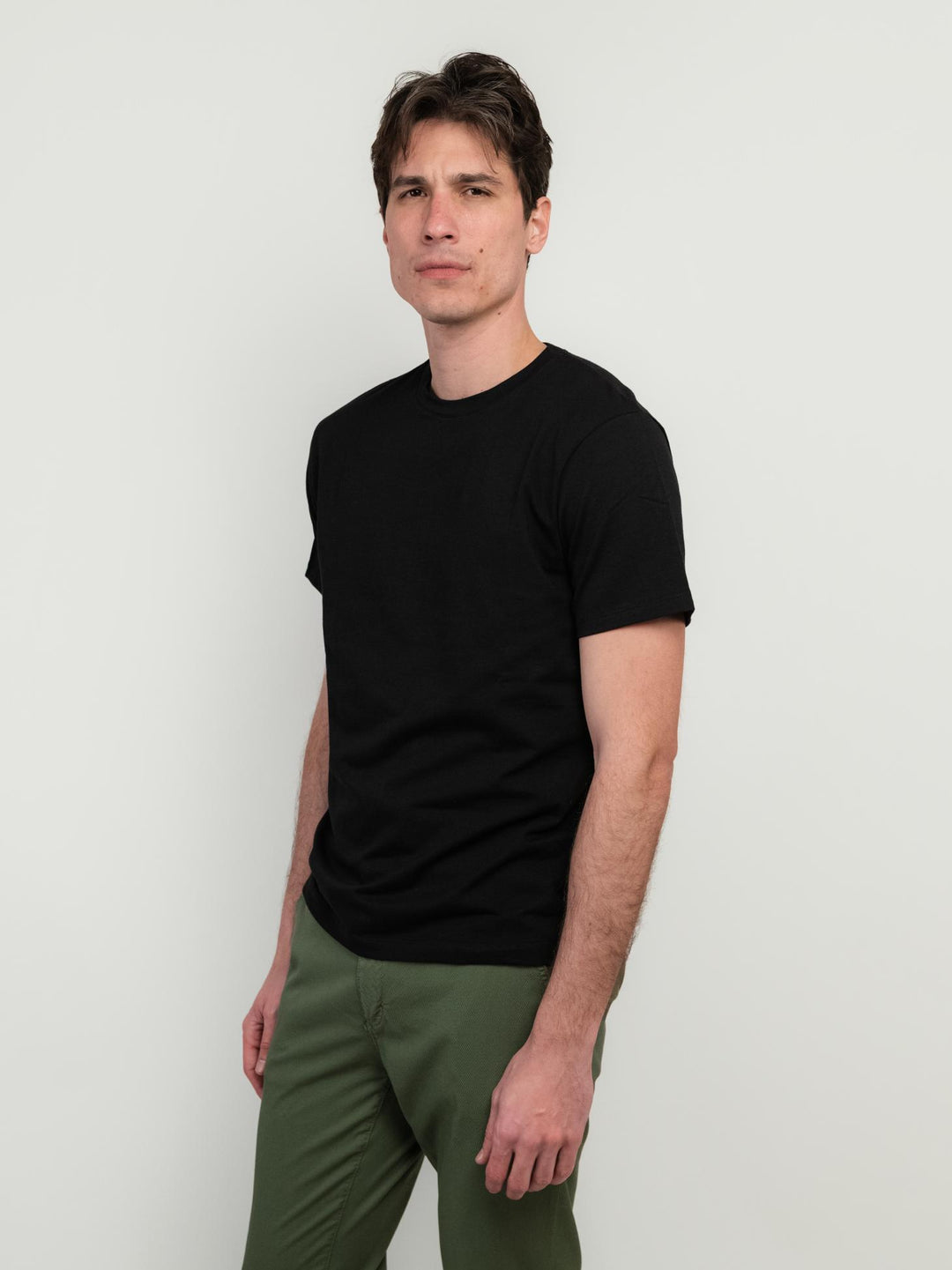 T-SHIRT GIROCOLLO NERA