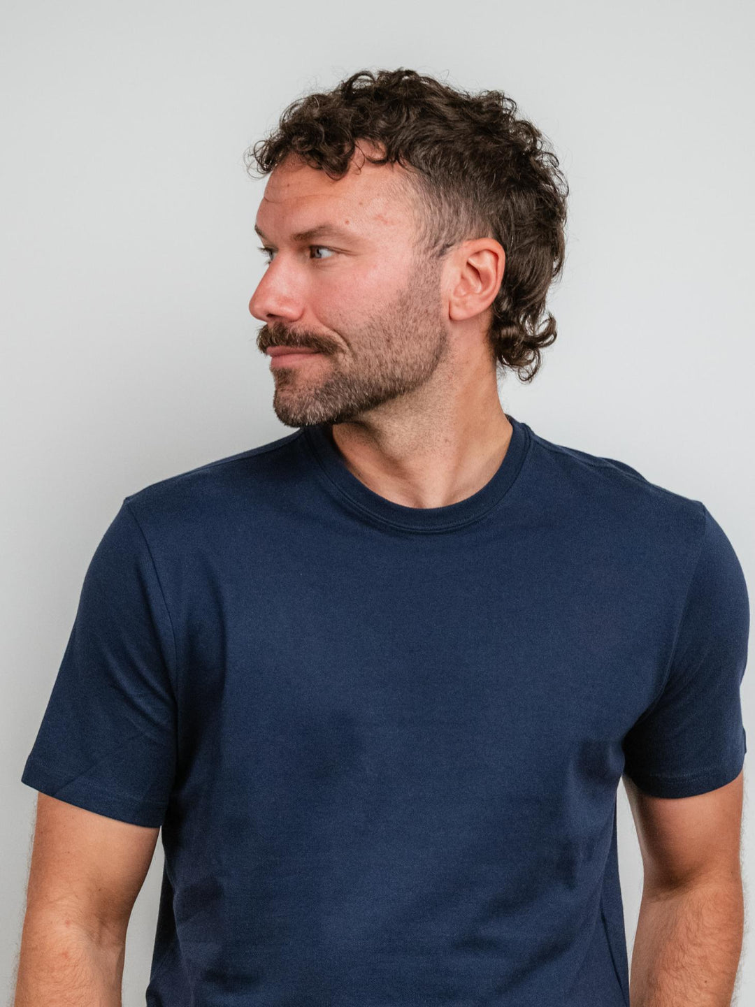 T-SHIRT IN COTONE PIQUET BLU NAVY