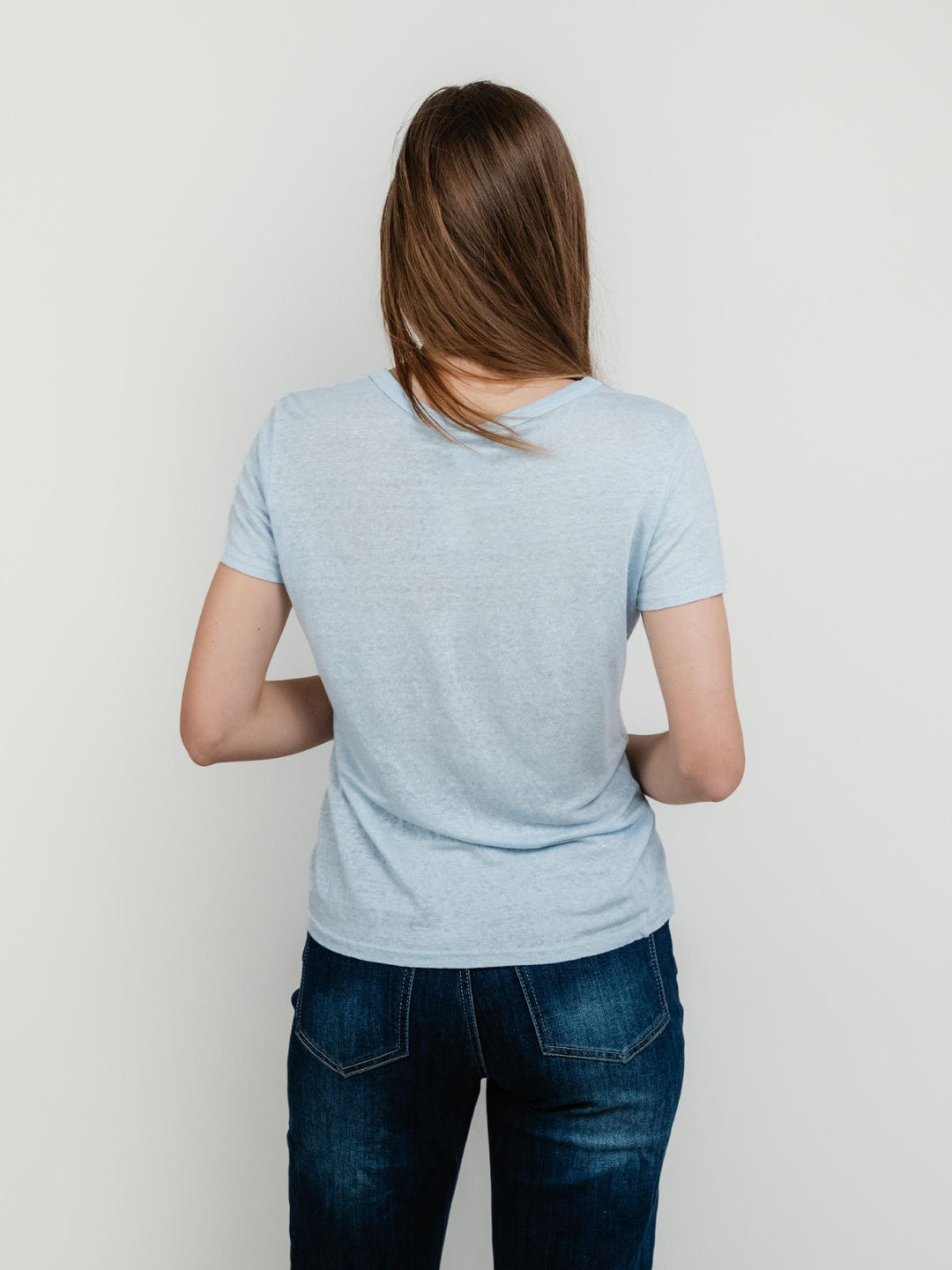 T-SHIRT IN LINO POLVERE