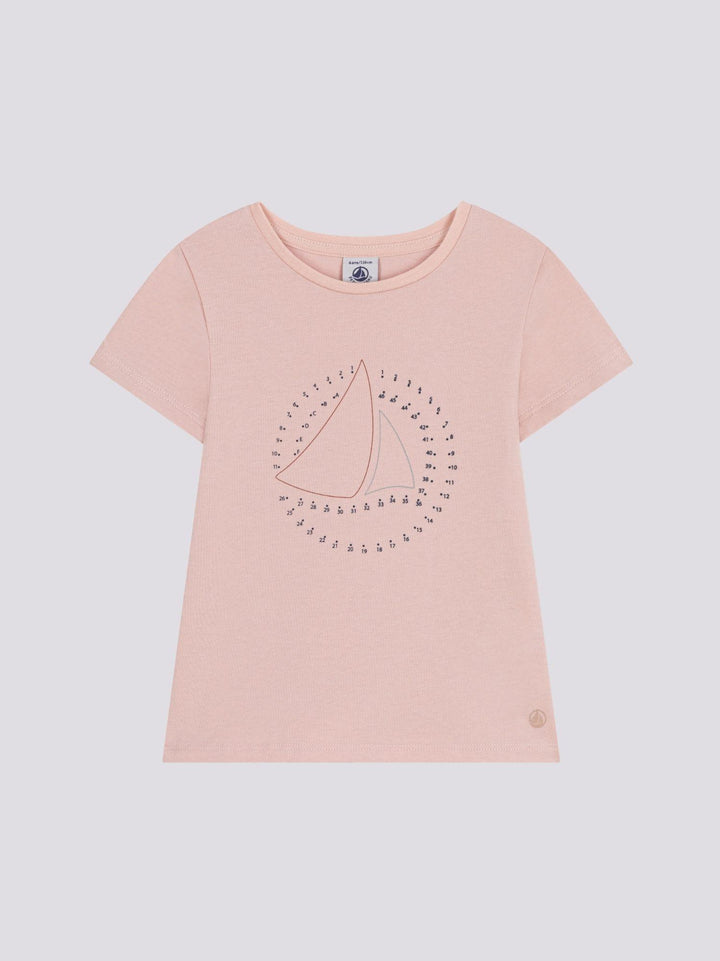 T-SHIRT ROSA IN JERSEY LEGGERO BAMBINA
