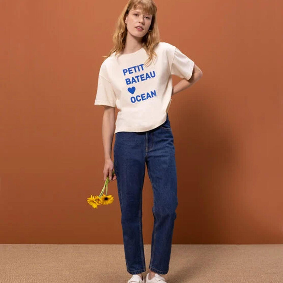 T-shirt Le Boxy larga in cotone donna