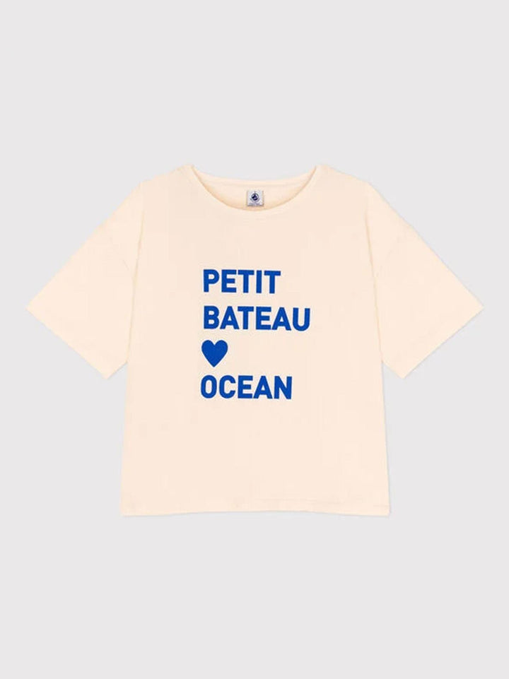 T-shirt Le Boxy larga in cotone donna
