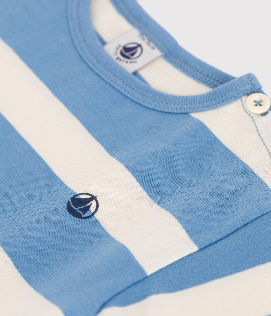 T-shirt a maniche corte in cotone a righe Bebè
