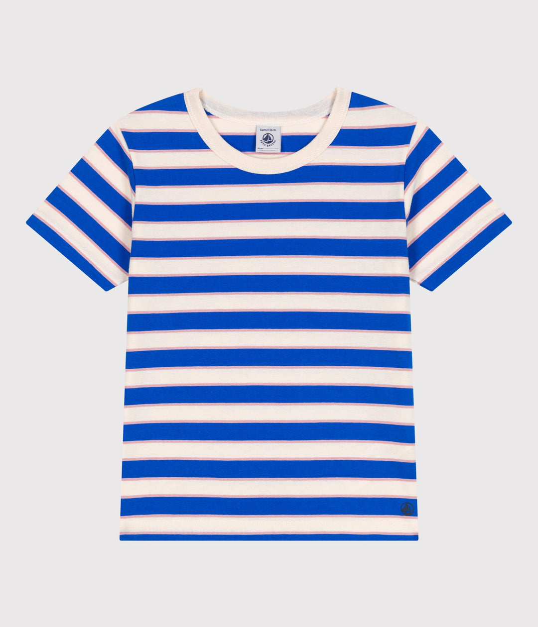 T-shirt a maniche corte in cotone a righe bambino