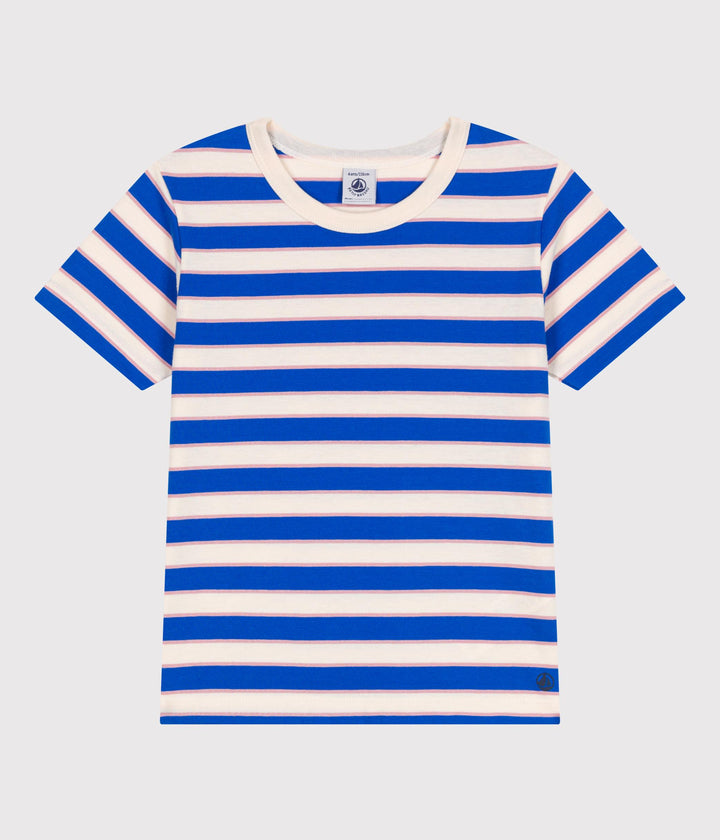 T-shirt a maniche corte in cotone a righe bambino
