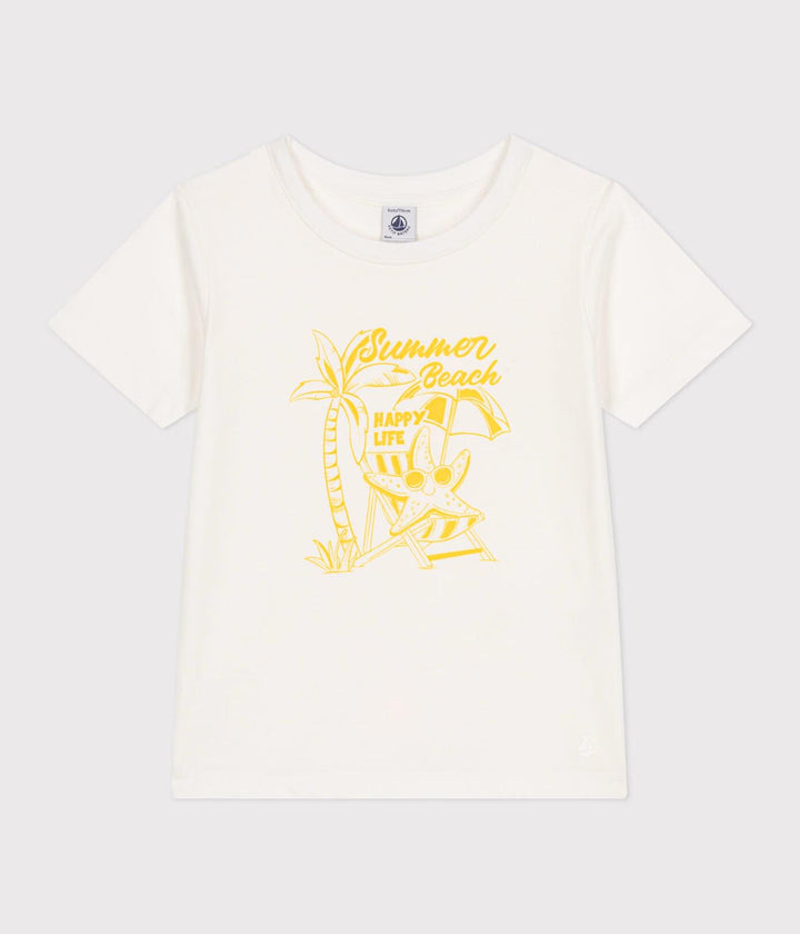 T-shirt a maniche corte in cotone con stampa bambino