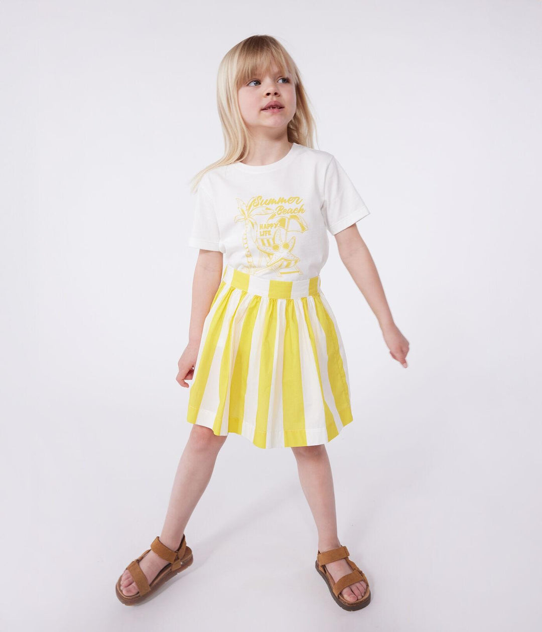 T-shirt a maniche corte in cotone con stampa bambino